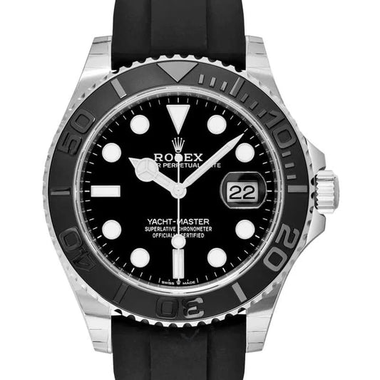 Rolex Yacht-Master 42 Automatic Black Dial White Gold Men's Watch