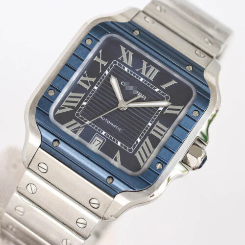 SANTOS GF BLUE BEZEL